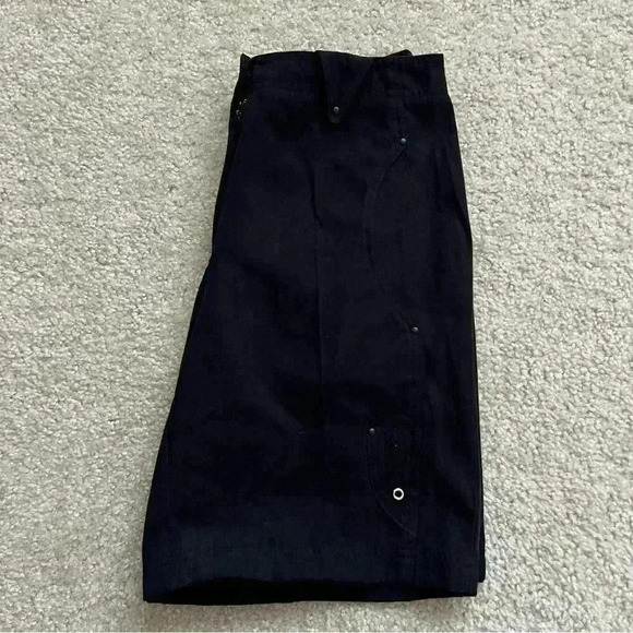 Jamie Sadock Women’s High Rise Black Polyester Black Shorts 8.5” Inseam Size 2 - Picture 7 of 16